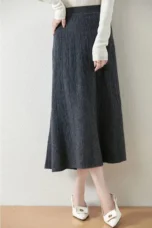 Olympia | Merino Wool Knit A-Line Skirt