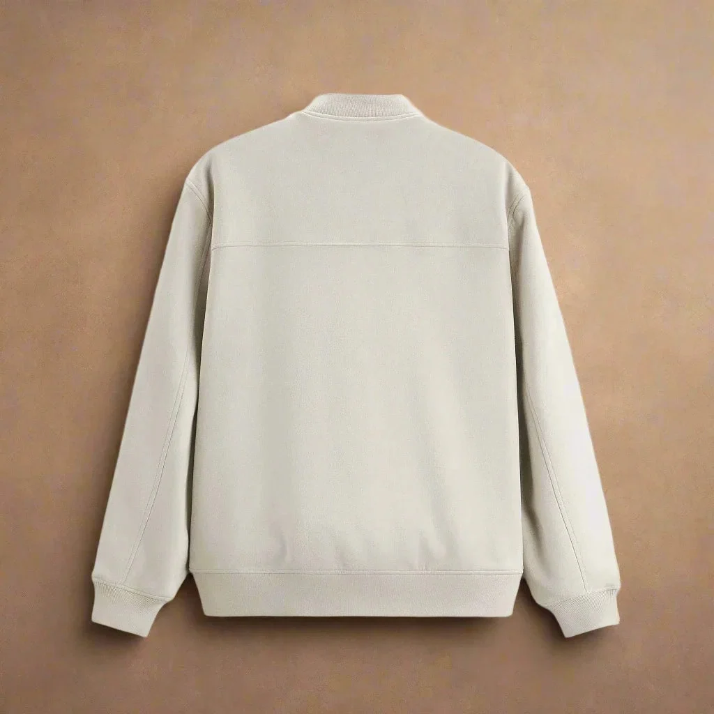 Damien | Brushed Cotton Zip Front Jacket