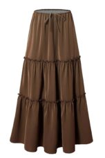 Vivian | 100% Cotton Drawstring Maxi Skirt