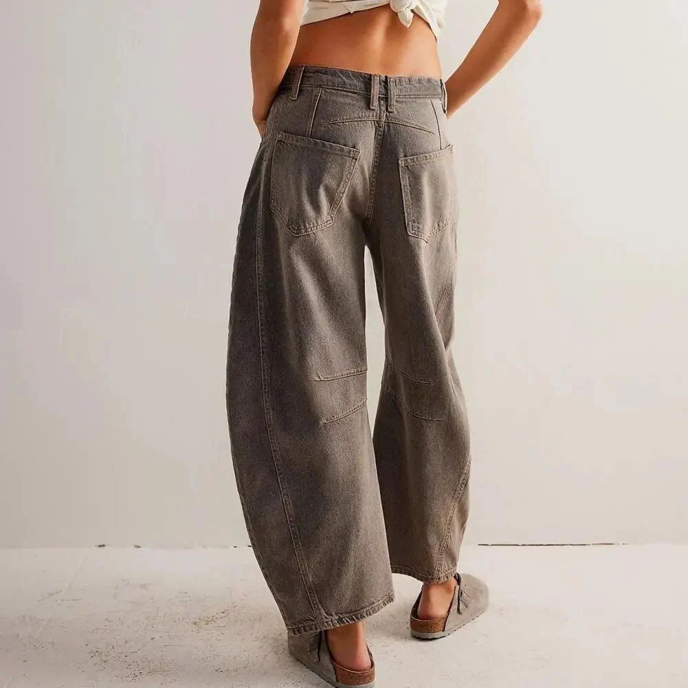 Malvine | Barrel Leg Cotton Denim Jeans