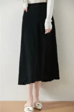 Olympia | Merino Wool Knit A-Line Skirt