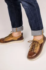 Célestin | Leather Canvas Lace-Up Sneakers