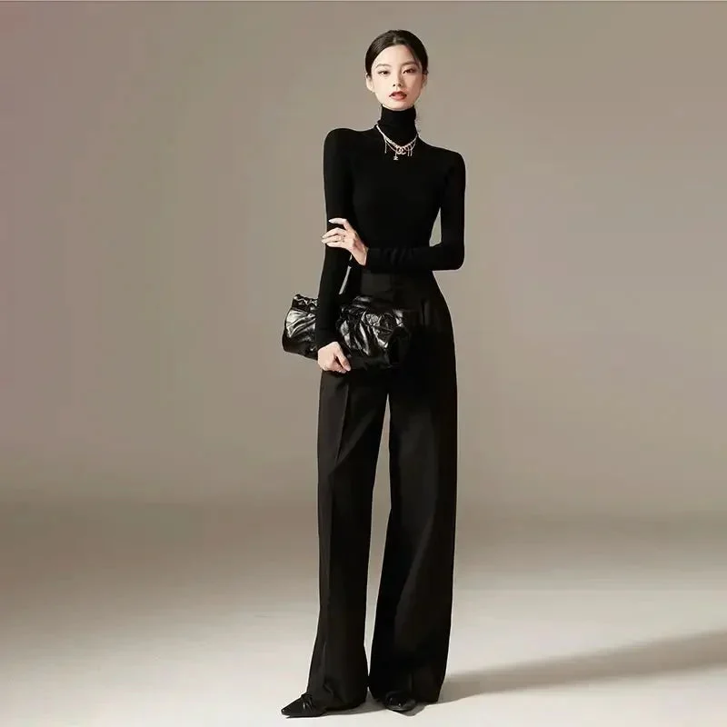 Octavie | Draped Cotton Wide Leg Trousers