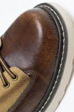 Célestin | Leather Canvas Lace-Up Sneakers
