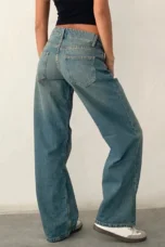 Justina | Mid Rise Wide Leg Jeans
