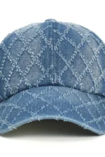 Diamond Stitch Denim Cap