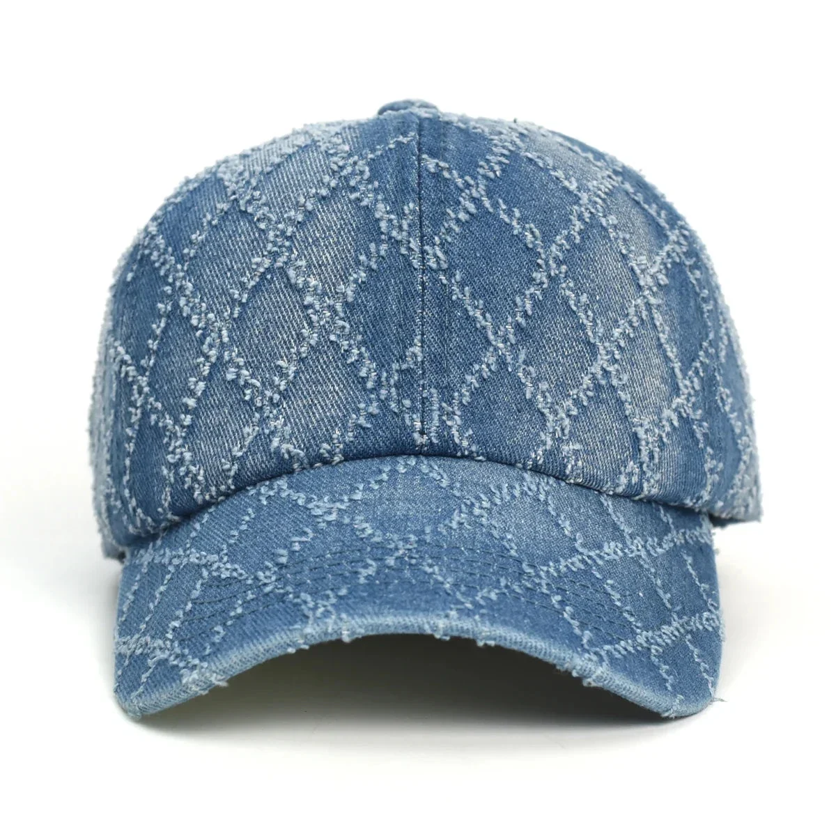 Diamond Stitch Denim Cap