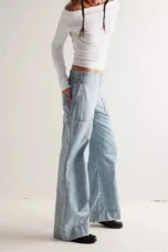 Melina | Loose Fit High Rise Wide Jeans
