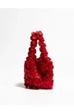 Ruched Bubble Tote, Long Shoulder Handles