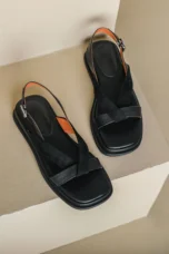 Maximilienne | Leather Low Platform Sandals