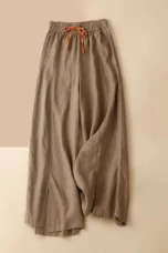 Odilia | Cotton Linen Drawstring Trousers
