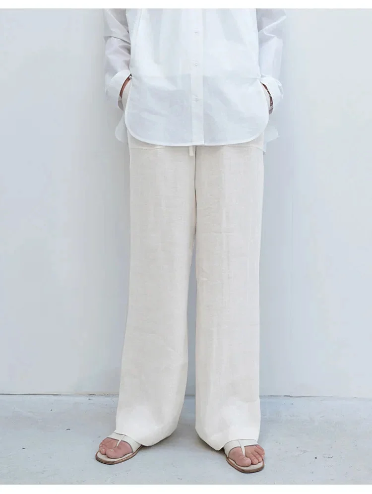 Delima | Pure Linen Drawstring Pants