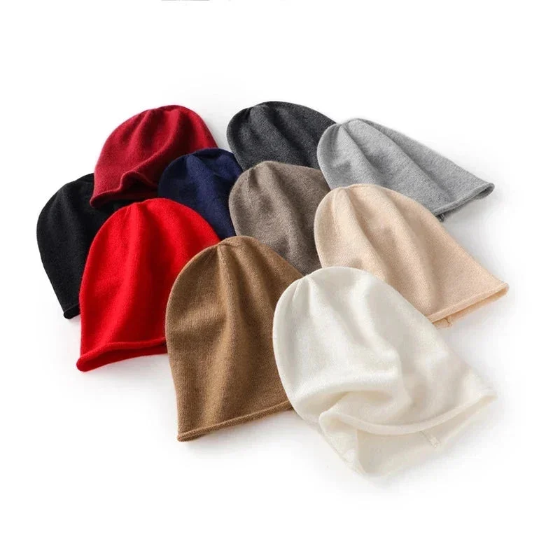 100% Cashmere Knit Beanie