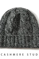 100% Cashmere Cable Knit Beanie