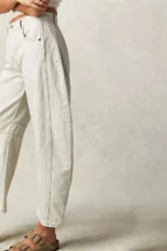 Malvine | Barrel Leg Cotton Denim Jeans