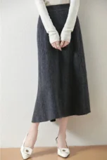 Olympia | Merino Wool Knit A-Line Skirt