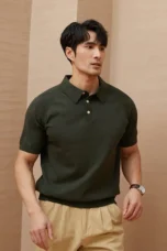 Barnabé | Fine Knit Button Down Polo