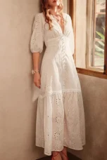 Ursule | Knife Pleat High Waist Maxi Dress