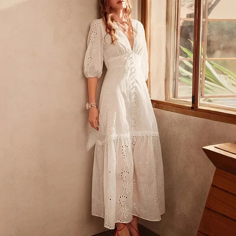 Ursule | Knife Pleat High Waist Maxi Dress