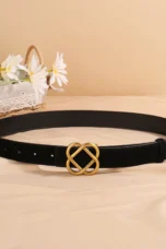 Suede Knot Buckle Belt, 2.8 cm Wide