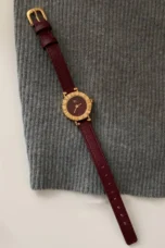 Brass Case Watch, Leather Strap
