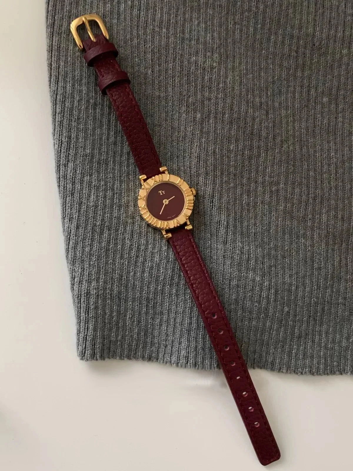 Brass Case Watch, Leather Strap