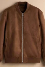Damien | Brushed Cotton Zip Front Jacket