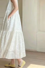 Séraphie | Open Knit Cotton Maxi Dress