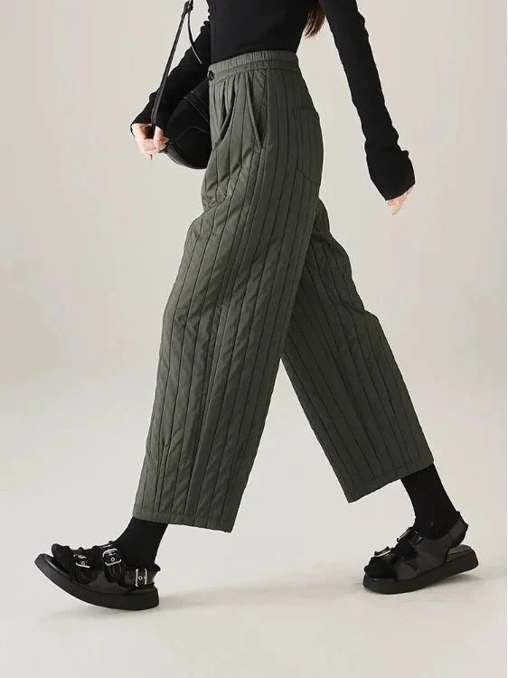 Helene | Quilted Insulated Wide Leg Pants