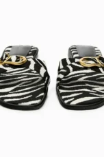 Vitalie | Crossed Strap Cutout Flat Slides