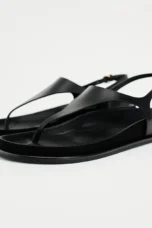 Eudora | Metal Trim Ankle Strap Flats