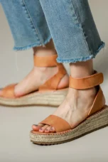 Zulma | Leather Strap Platform Espadrilles