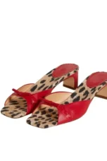 Almanda | Gingham Lined Square Toe Mules