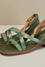 Nora | Woven Leather Ankle Buckle Sandals