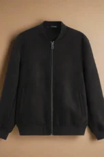 Damien | Brushed Cotton Zip Front Jacket