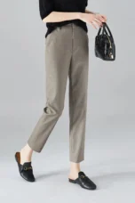 Josee | Tapered Ankle High Waist Trousers