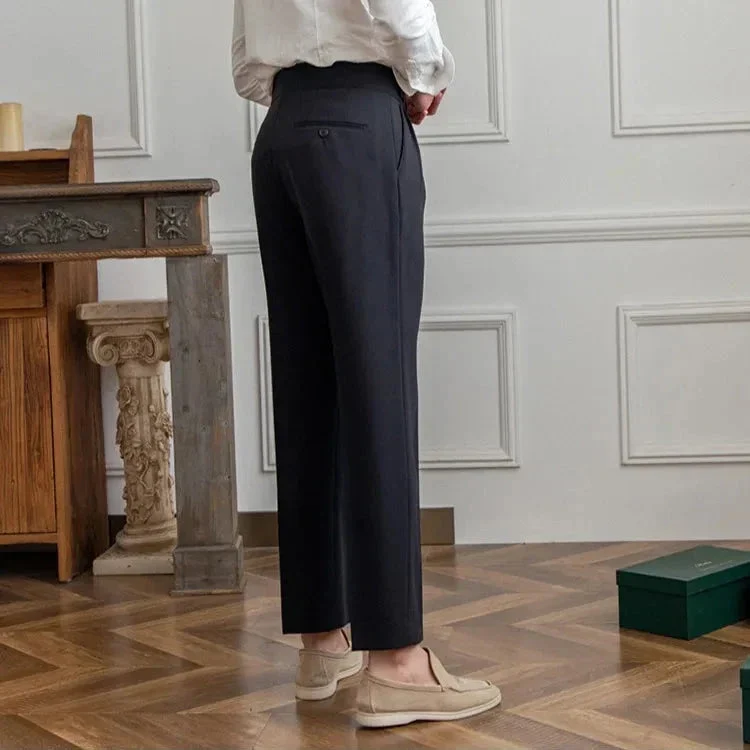Agnes | High Rise Straight Leg Trousers