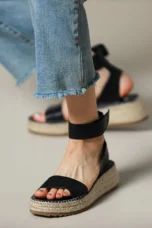Zulma | Leather Strap Platform Espadrilles