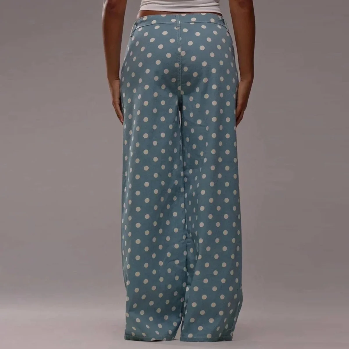 Paule | Polka Dot Cotton Wide Leg Trousers