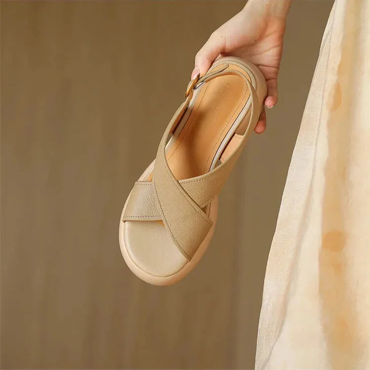 Bathilde | Crossover Band Padded Slides
