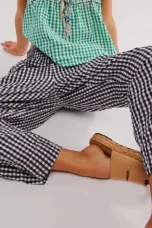 Hilda | Checked Elastic Waist Trousers
