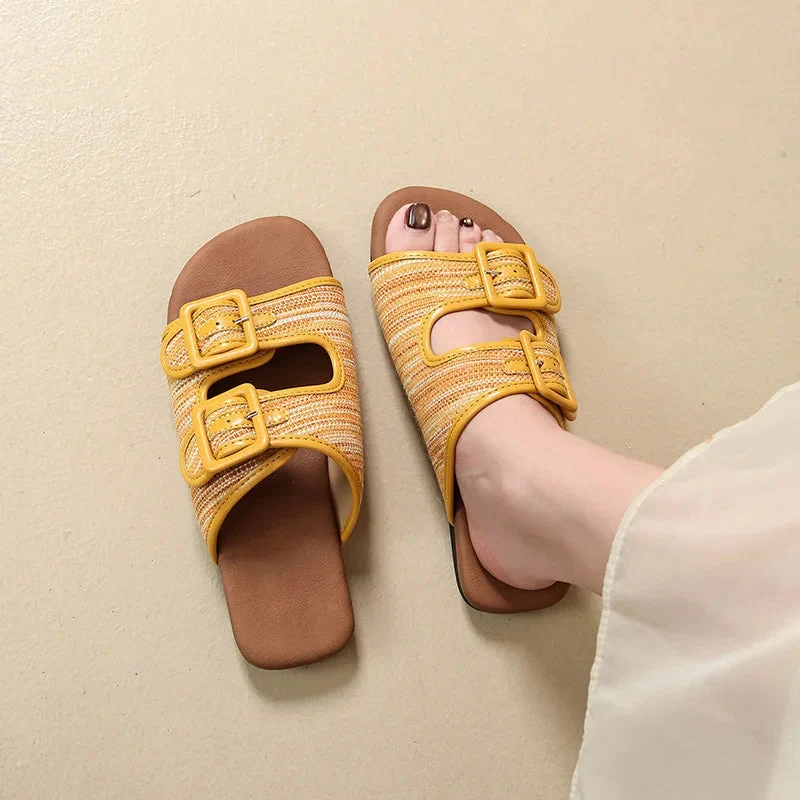 Shirley | Woven Upper Flat Sandals