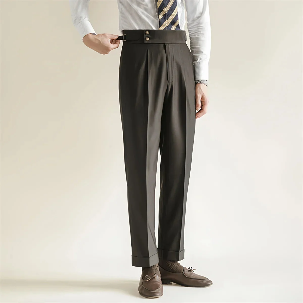 Carole | High Waist Pleated Trousers