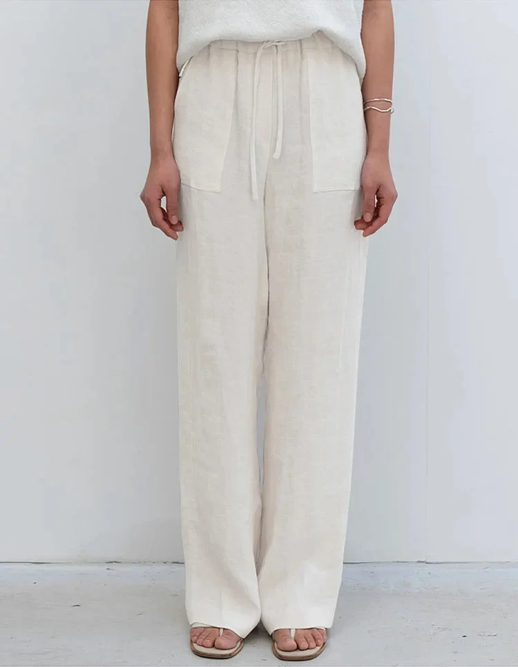 Delima | Pure Linen Drawstring Pants