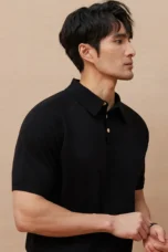 Barnabé | Fine Knit Button Down Polo