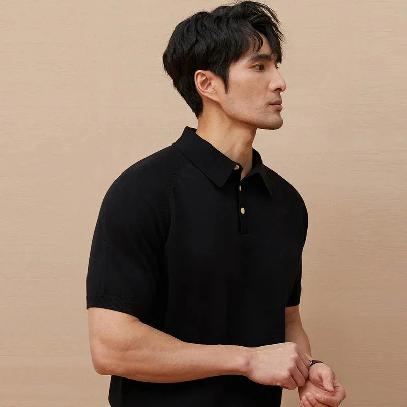 Barnabé | Fine Knit Button Down Polo