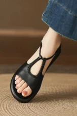 Claudia | Braided Strap Buckle Sandals
