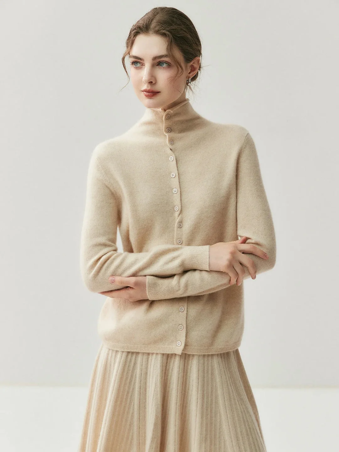 Albertine | Cashmere Button Cardigan