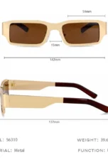 Metal Frame Flare Lens Sunglasses