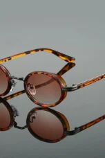 Slim Rim Oval Metal Sunglasses